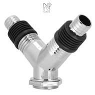 NARCIS Y Pipe Connector, ABS Material Backflow Preventer Drain Tee Joint, with Trap Seal Fits 40/50m