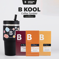 B Coffee Co. x Kool - B Kool Black Insulated Tumbler + 3 Pack Cafe Essentials