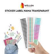 Wellen Print - Print Transparent Custom Name Label Sticker/Print Transparent Name Sticker Waterproof