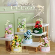 1060-65 Block Flower Music Box Series Assembly Girl Toy Decoration Model Mother's Day gift