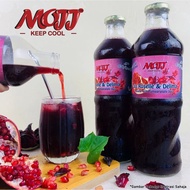 MOJJ Juice_ Roselle & Pomegranate Juice (1L) Glass Bottle_ Jus Roselle Dan Delima_(1L)