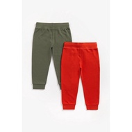 TB2 Mothercare Jurassic Explorer Khaki and Red Loopback Jogger - 2 Pack