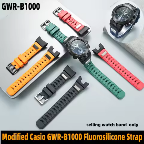 GWR-B1000 Modified fluororubber watch band For Casio G-SHOCK Air Hero 5588 GWR-B1000 rubber watch st