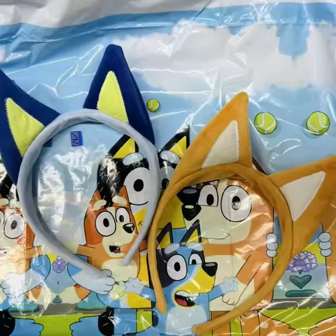 Bluey Headband Cute Ears Headband Head Decoration Anime Character Headwear Cosplay Costume Props For