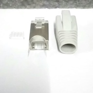Cat7 Connector Rj45 Cat7 Cat6A, Shielded 8P8C Rj45,Connector Plug BS36 - Grey