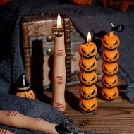 1/3pcs Terror Aroma Candles, Azure Fragrance/Velvet/Chamomile Aroma Candles, Suitable For Halloween