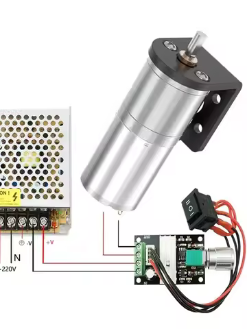 12V DC Gear Motor JGA25-370 High Power Worm Gear Reversed 6v 24v 50/170/280/620/1360RPM Small Applia