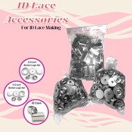 ID Making Accessories (100pcs per pack) ID Clamp // Button Logo Set 1/2inch & 3/4inch