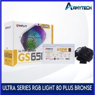 INPLAY GS650-ULTRA SERIES 650W 80PLUS BRONSE POWER SUPPLY