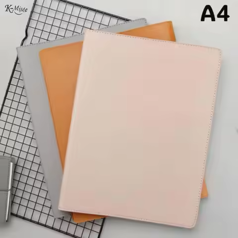 A4 Ring Binder Soft PU Leather Cover 30 Holes A4 File Folder