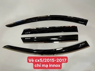 Vè Che Mưa Chỉ Inox Xe Mazda CX5 2015-2017 Form Cũ Mẫu Chỉ Inox Cao Cấp Sẵn Keo Dán 3M