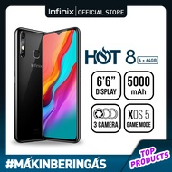 Infinix Hot 8 4/64GB (Layar 6.6 Waterdrop Display, Baterai 5000 mAh + XCharge 10W)