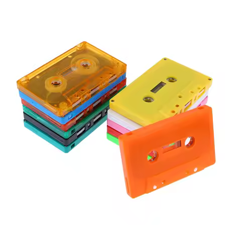 Color Blank Tape Case Audio Magnetic Audio Recording Cassette Tape Shell Empty Reel To Reel Cassette
