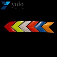 YOLO Car Sticker Automobiles Decor 10PCS Bumper Sticker Arrow Decal Reflective Tape Safety Warning Car-styling Car Accessories