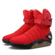 Breathable High Top Basketball Shoes For Men With Stylish Led Lights And Feature Charging