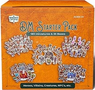 Hard Flat DND Miniatures with Bases | Dungeons and Dragons Starter Set 5e Mini Figures, Pawns, Stand