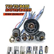 Bulb Socket T5 T10 BA9S BAY9S BAX9S Car Lamp Lights Bulb Holder Socket Adaptor wire harness Rubber P