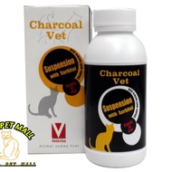 Ubat cirit birit keracunan & kembung perut untuk Kucing charcoal vet 100ml