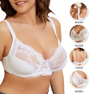 Women Sexy Lace Adjustable Straps Thin Cup Breathable Comfort Plus Size Bra 38/85EF-44/100EF