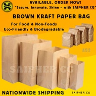 Plain Brown Paper Bag / Brown Kraft Paper Bag for Food, Clothes, Gift Packaging Supot Paperbags