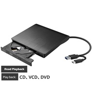 GUUGEI External CD DVD Drive USB3.0/Type C External DVD Player Optical Drive DVD Burner Driver