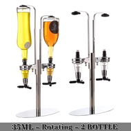 [shiya] 2/4 Bottle Rotating Liquor Dispenser Standing Wine Holder Drink Alcohol Shot Bar Tools Rotat