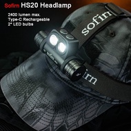 Sofirn HS20 Rechargeable Headlamp Super bright 2400 lumen With Cree XHP50.2  LED and LH351D LED Wate