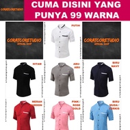 MERAH KEMEJA 99 COLORS 10XL 9XL 8XL 7XL 6XL 5XL 4XL 3XL XXL XL LMS XS Shirt Men's Shirt Shanghai Kok