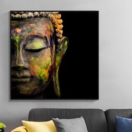 Buddha Painting - Buddha Painting - Canvas Painting - Mirror Painting - Framed Painting with Hanging