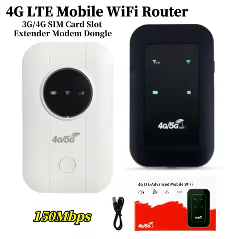4G LTE Mobile WiFi Router 3650mAh 150Mbps Portable WiFi Hotspot Up To 10 Users with SIM Card Slot Wi