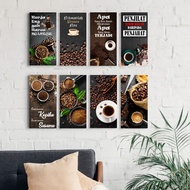 Cafe Wall Display Coffee Room Decoration Wall Decor Wooden Poster Motivational Quotes Coffee