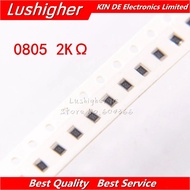 100PCS 0805 SMD Resistor 5% 2K Ohm 202 2001 2.0Kohm 2000ohm