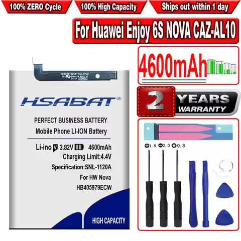 HSABAT HB405979ECW 4600mAh Battery for Huawei Enjoy 6S NOVA CAZ-AL10/TL00 Honor 7A 7S 6A 6c Y6 PRO 2