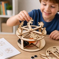 CARAMELOMA Wooden Carousel Model, Physics Demonstration  Rotating Carousel Model,  Hands-On Assembly