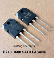 (SATU PASANG) TRANSISTOR D718 B688 TR D718 ORIGINAL TRANSISTOR B688 ORIGINAL TRANSISTOR 2SD718 ORI