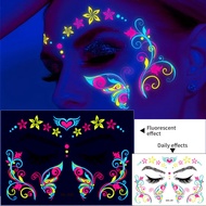 Stage Ball Fluorescent Tattoo Stickers Face Stickers Waterproof Long-Lasting Keeping Face Fluorescen