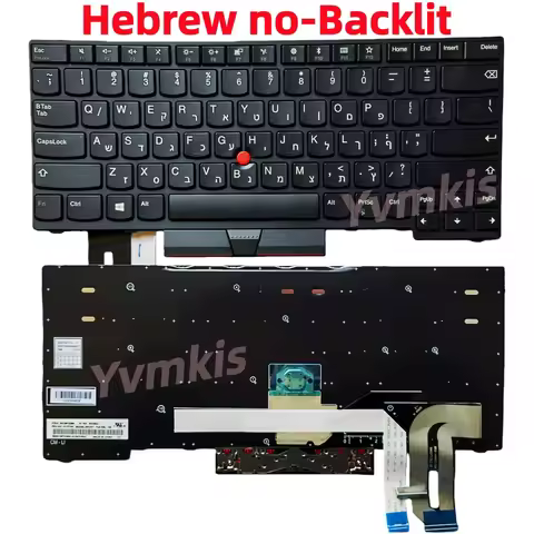 Hebrew/HB Laptop Keyboard for Lenovo Thinkpad E480 T480S L480 T490 E490 T495 L380 L390 Yoga L490 P43