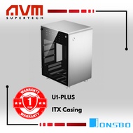 AVM JONSBO U1-Plus ITX Tempered glass PC Desktop Casing - Silver