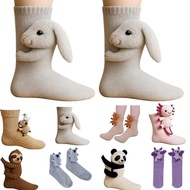 breezy 3D Animal Socks - Soft Cotton Knitted