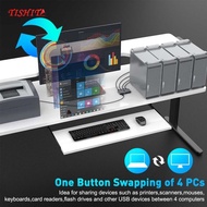 [Bilibili1] USB 2.0 Switch KVM Docking Station Converter Monitor Adapter for Keyboard, Mouse Easy to