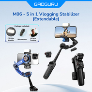 Gadguru TOKQI M06 3-Axis Gimbal Stabilizer Shooting Ai Face Recognition Anti-Shake Stabilizer Mic Li