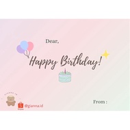 Gift Card/Birthday Card/Birthday Card