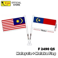 KIJO【2in1】Twin Spring Flag Malaysia + Melaka Flag -F2490 Q5X2