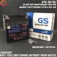 【Hot Sale】❉GT6-3B (5L) GS BATTERY MAINTENANCE FREE FOR RAIDER J, CRYPTON, MIO 1, FZ16 &amp; KLX 150 (CB0