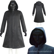 【COD Ready】Squid Game Boss Front Man Costume Suit Black Jacket Coat Outfit Cos Halloween DO6Z
