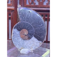 Premium Grade Ammonite crystal slab pendant (黑螺)- 18.4g