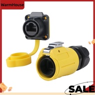 LP-20 RJ45 Waterproof Connector Set CAT6 IP68 Waterproof Connector RJ45 Panel Mount Socket Plug Netw