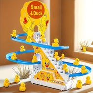 9 Little Ducks Climbing Stairs with Music Lighting Toy Sets, Fun Children Interactive Little Ducks C