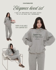 Elegant hood set ชุดเซต แบบ signature coatsweater พร้อม logo ใหม่ ลายปักแบบ old money