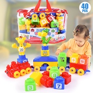 Childrens large particle plastic building blocks toys educational assembly toys building blocks anim